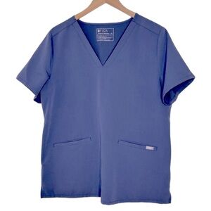 FIGS Scrubs Women’s Casma Heather Blue Scrub Top FW1100 Size XL